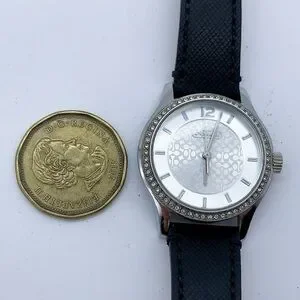 Coach Rhinestone Watch Coach | Accessories | Coach Rhinestones Quartz Silver And Black Womens ...